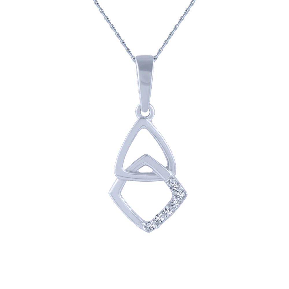 18KT (750) White Gold And Diamond Pendant For Women