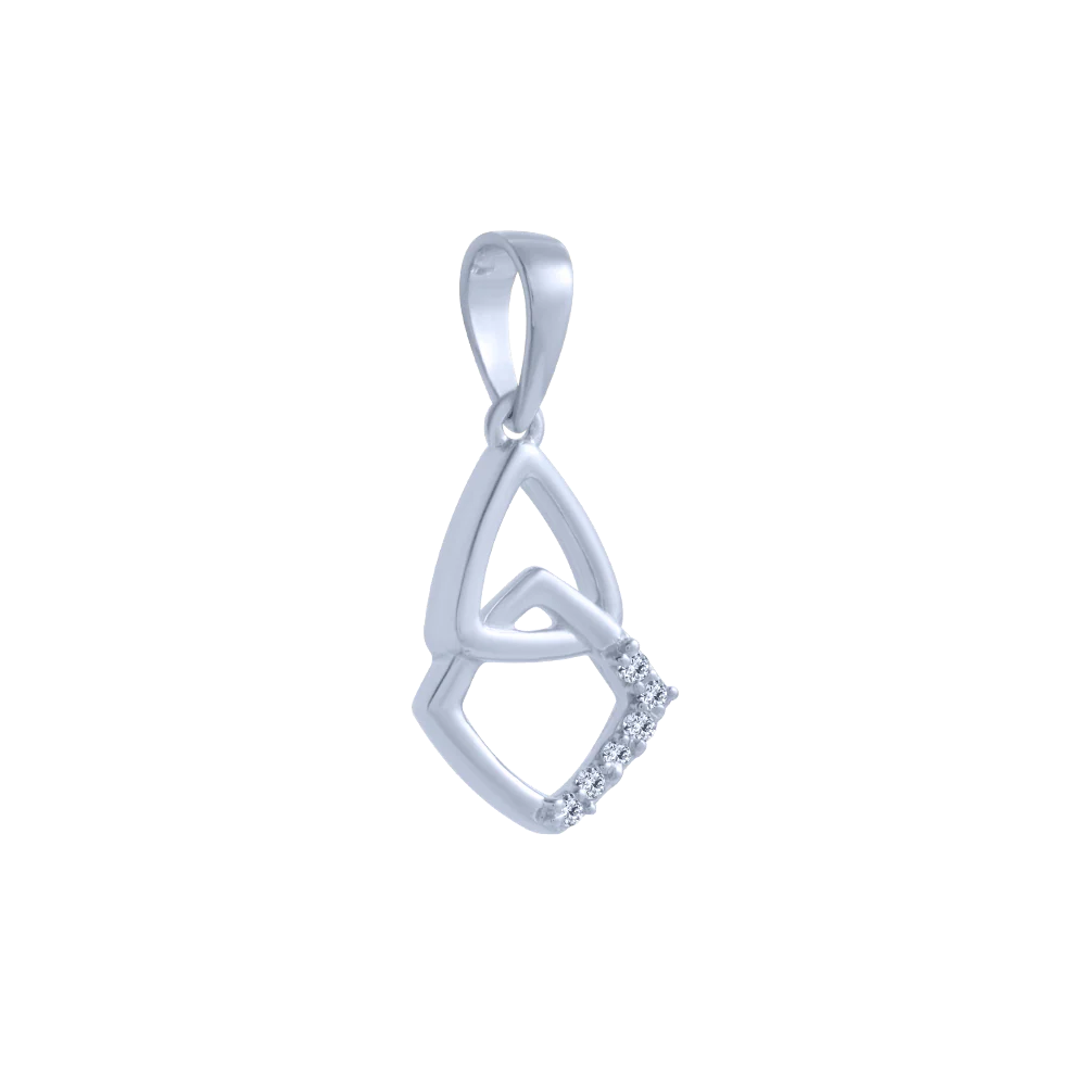 18KT (750) White Gold And Diamond Pendant For Women - Image 3