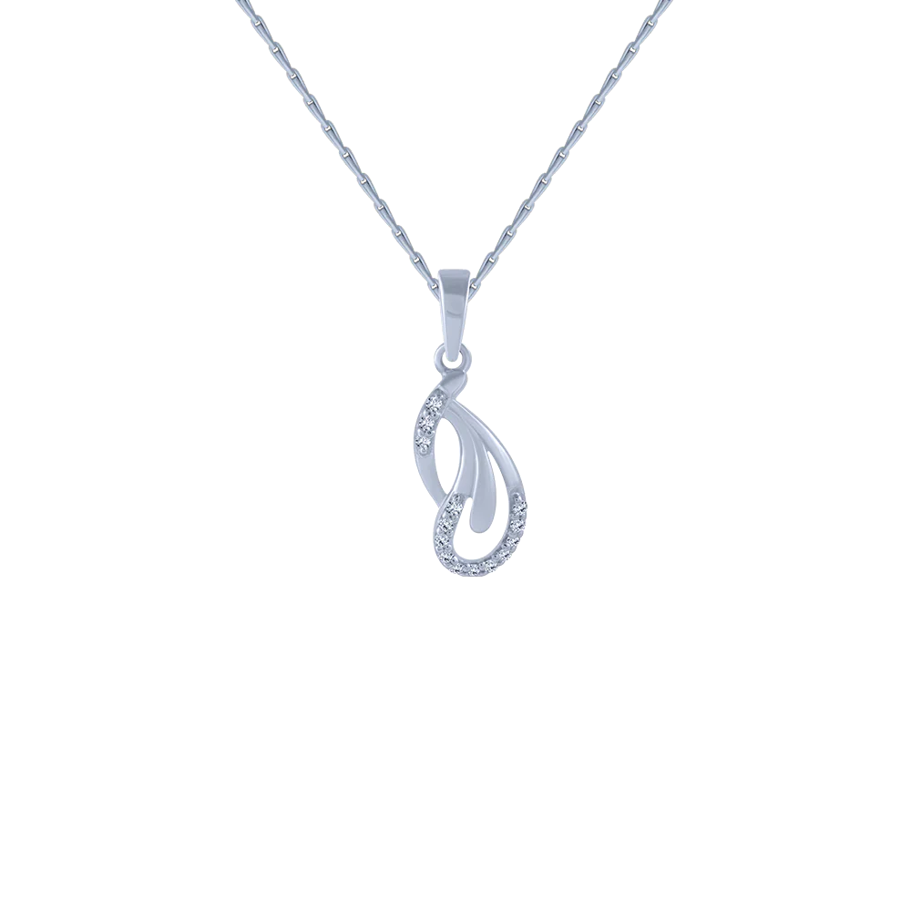 18KT (750) White Gold And Diamond Pendant For Women