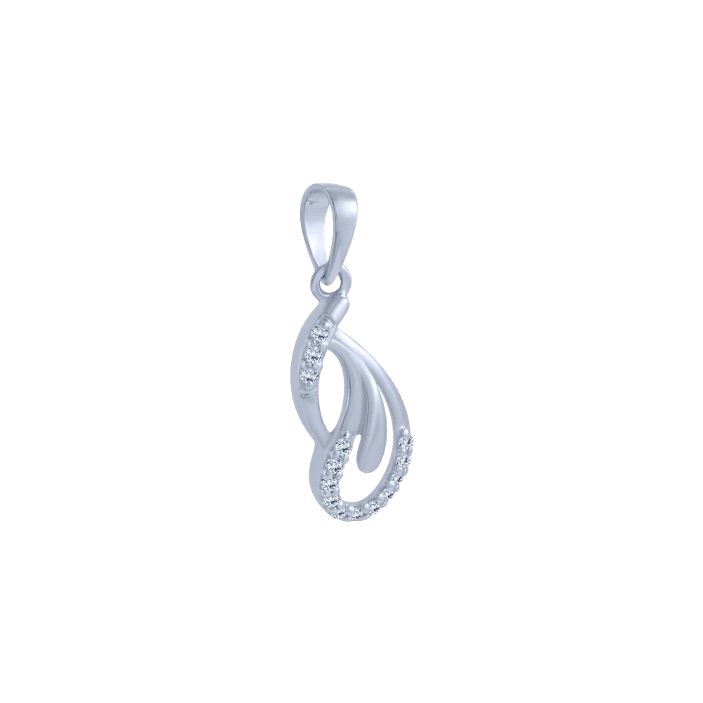 18KT (750) White Gold And Diamond Pendant For Women - Image 3