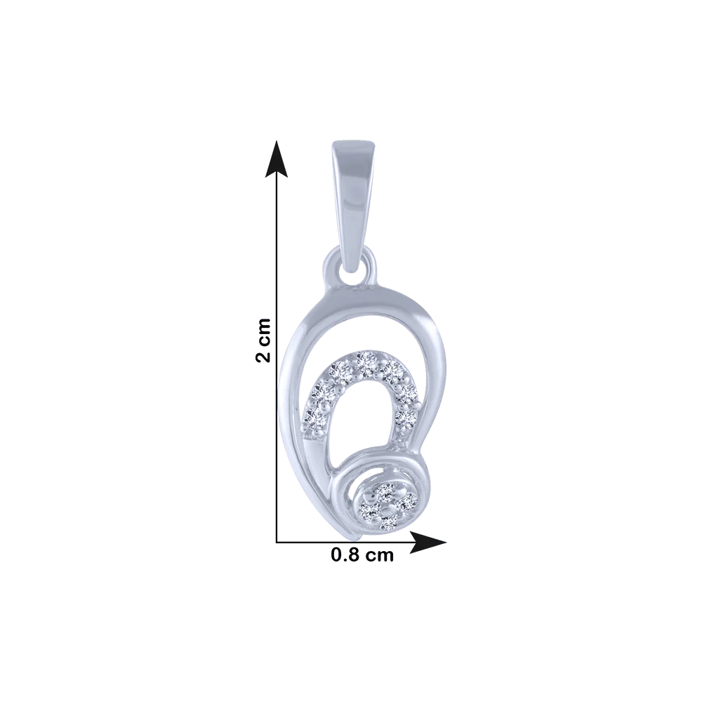 18KT (750) White Gold And Diamond Pendant For Women - Image 4