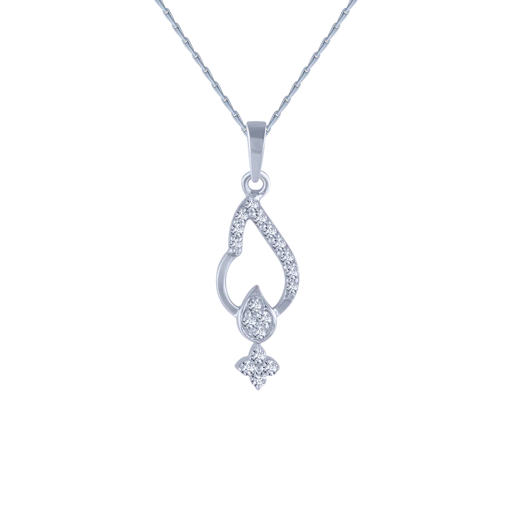 18KT (750) White Gold And Diamond Pendant For Women