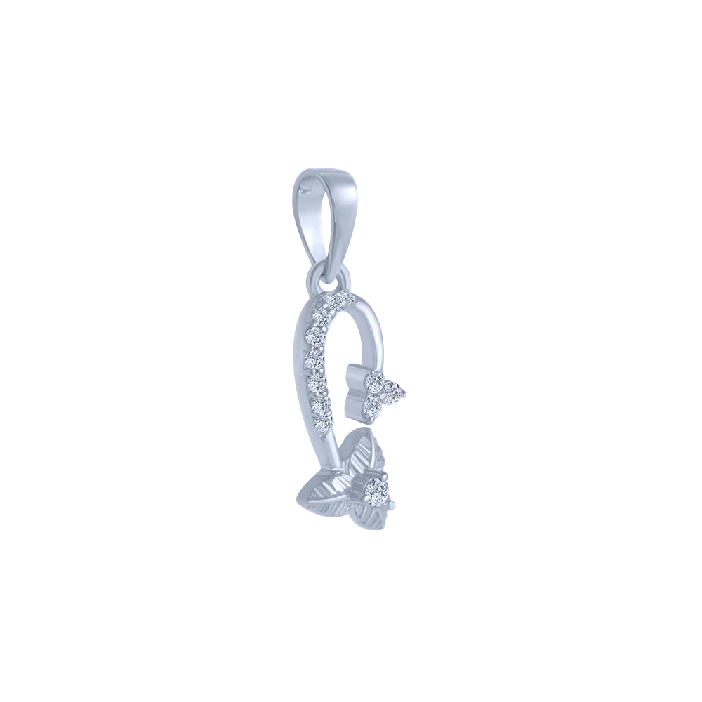 18KT (750) White Gold And Diamond Pendant For Women - Image 3