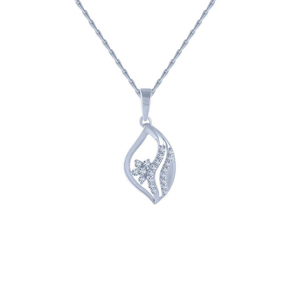 18KT (750) White Gold And Diamond Pendant For Women