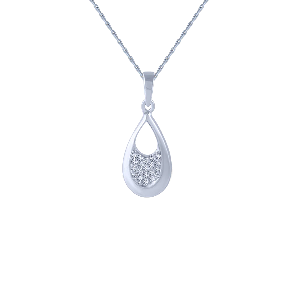 18KT (750) White Gold And Diamond Pendant For Women