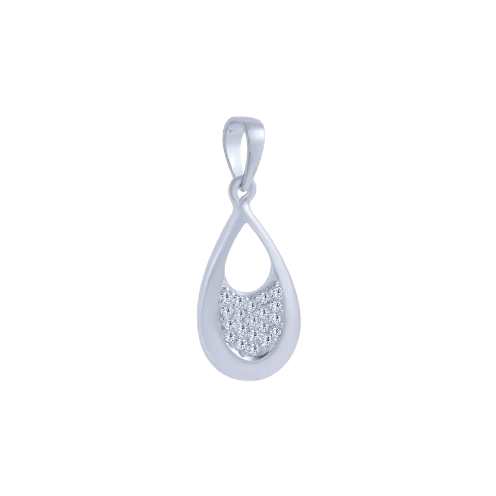 18KT (750) White Gold And Diamond Pendant For Women - Image 3