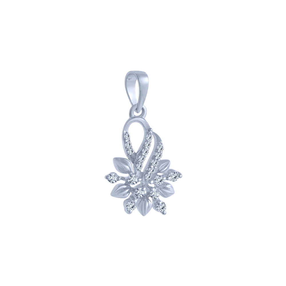 18KT (750) White Gold And Diamond Pendant For Women - Image 3