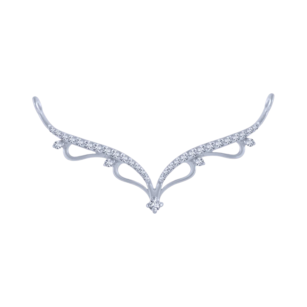 18KT (750) White Gold And Diamond Pendant For Women