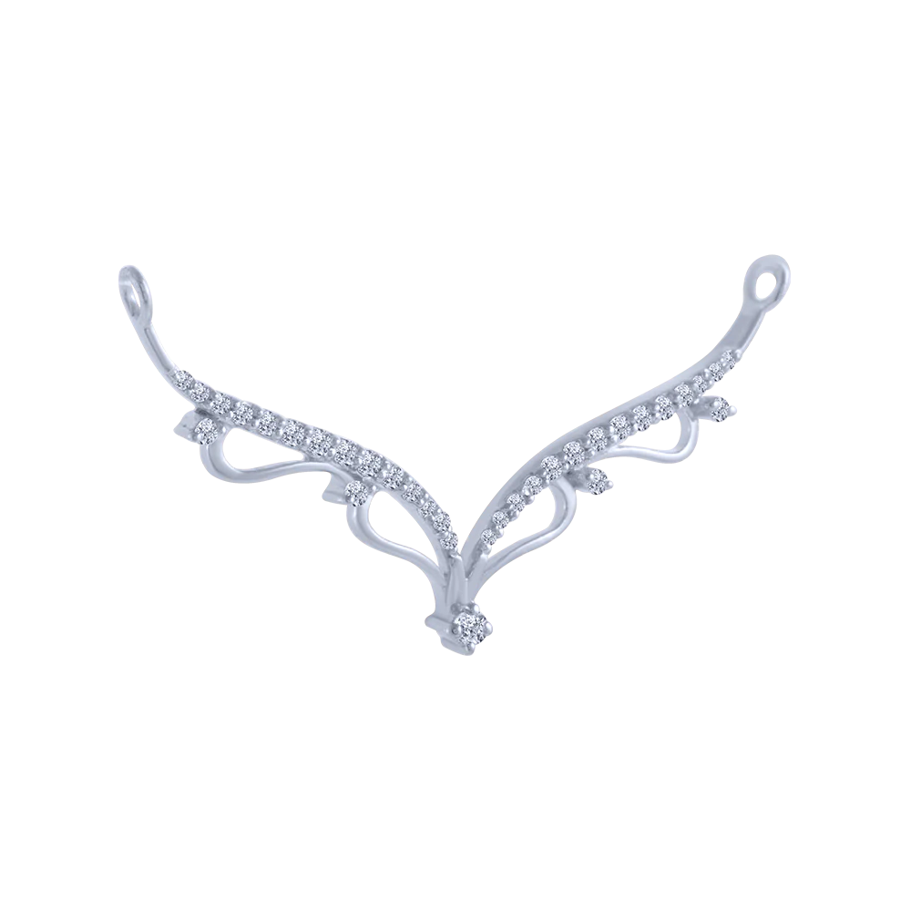 18KT (750) White Gold And Diamond Pendant For Women - Image 3