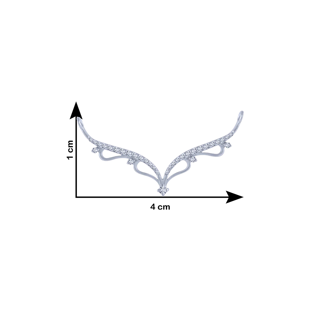 18KT (750) White Gold And Diamond Pendant For Women - Image 4