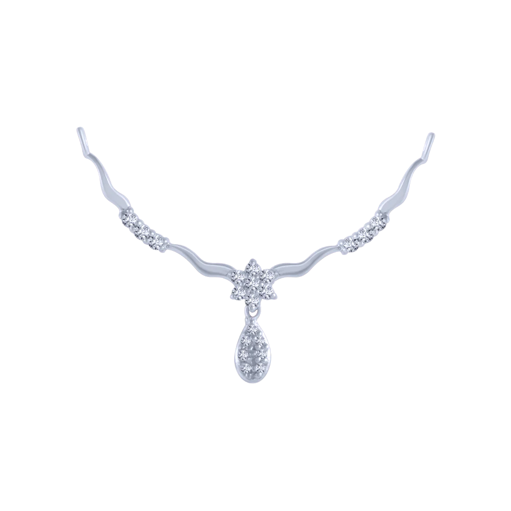18KT (750) White Gold And Diamond Pendant For Women