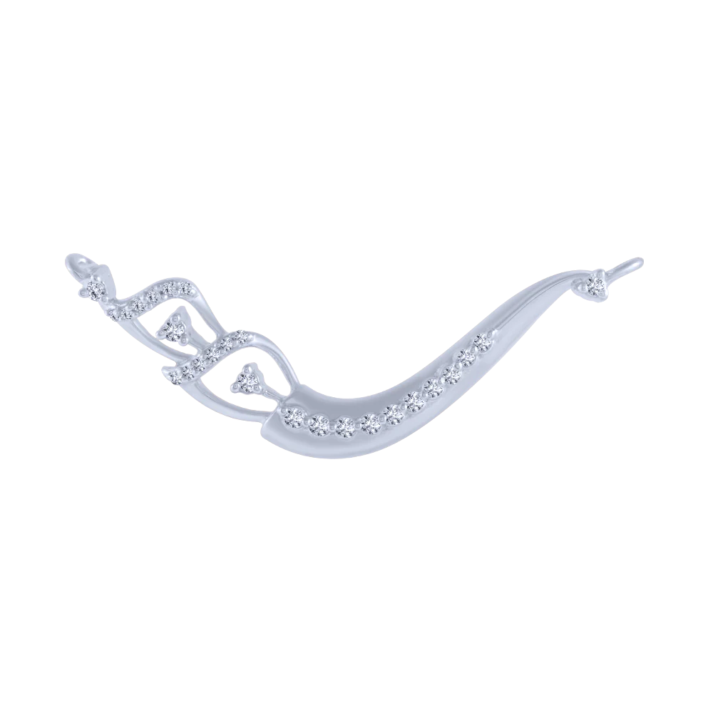 18KT (750) White Gold And Diamond Pendant For Women