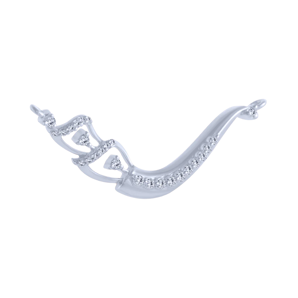 18KT (750) White Gold And Diamond Pendant For Women - Image 3