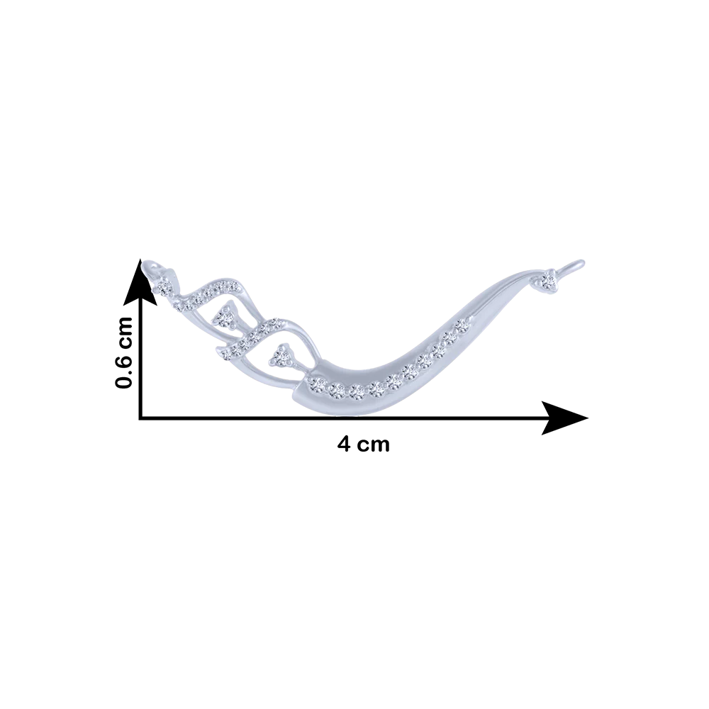 18KT (750) White Gold And Diamond Pendant For Women - Image 4