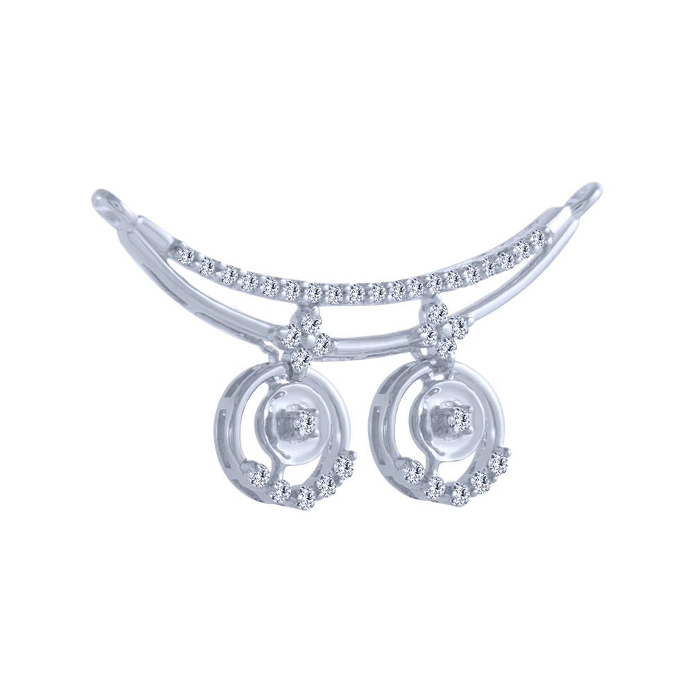 18KT (750) White Gold And Diamond Pendant For Women - Image 2
