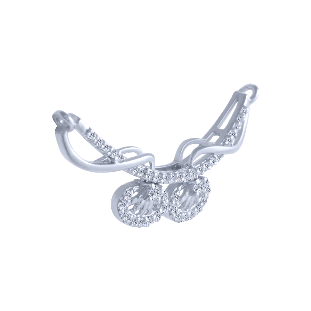 18KT (750) White Gold And Diamond Pendant For Women - Image 3