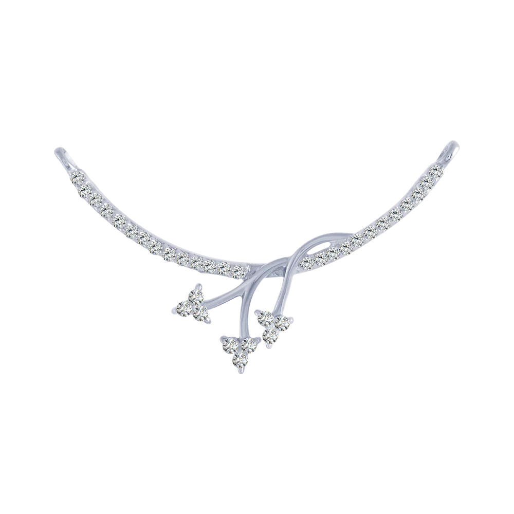 18KT (750) White Gold And Diamond Pendant For Women