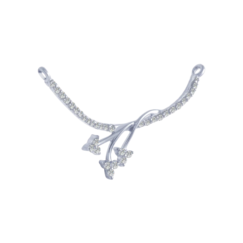 18KT (750) White Gold And Diamond Pendant For Women - Image 3