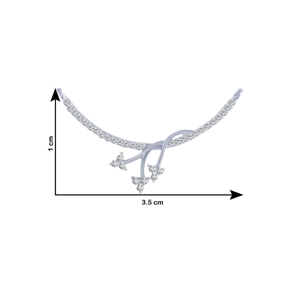 18KT (750) White Gold And Diamond Pendant For Women - Image 4