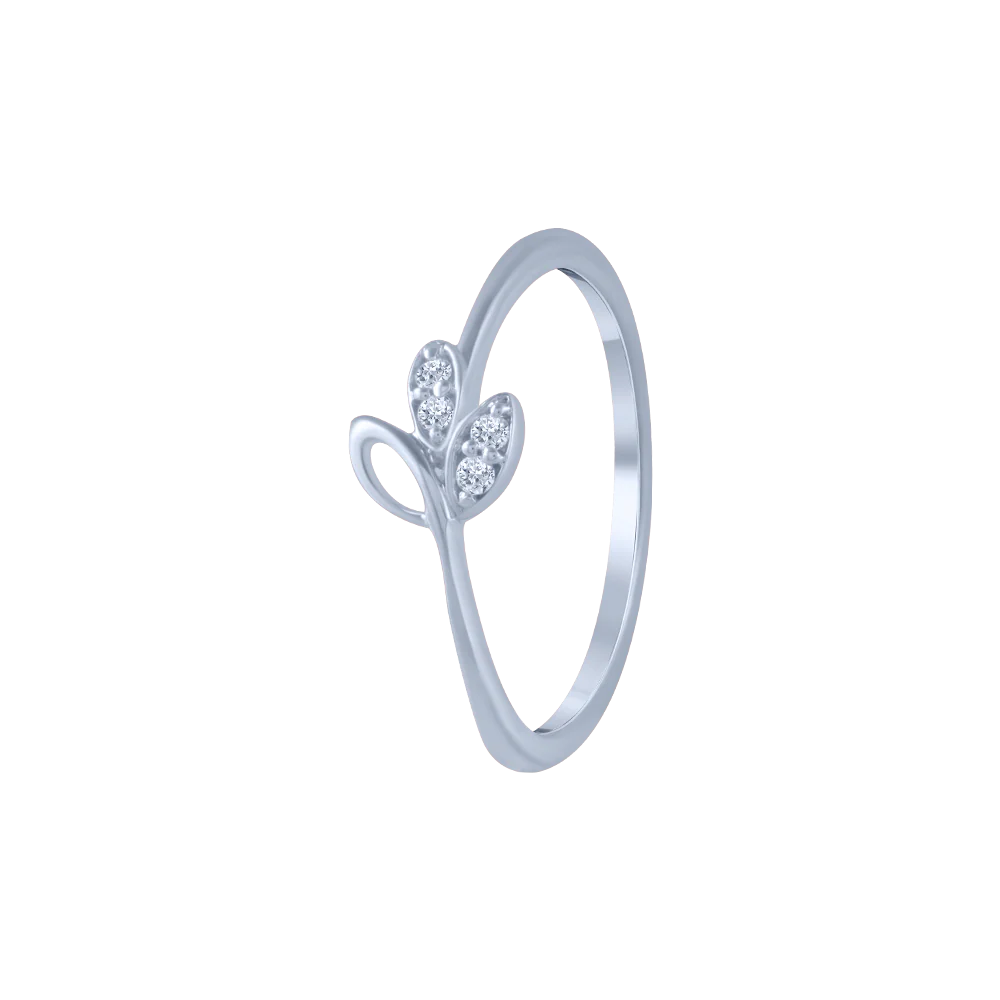 18KT (750) White Gold And Diamond Ring For Women