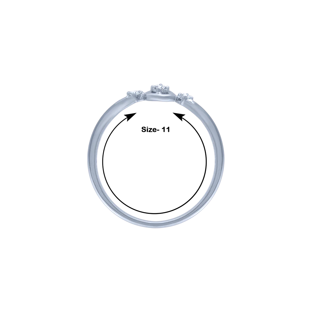 18KT (750) White Gold And Diamond Ring For Women - Image 4