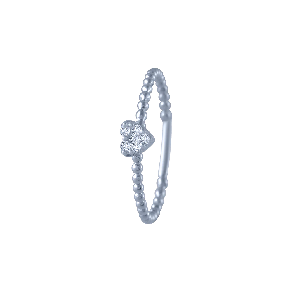 18KT (750) White Gold And Diamond Ring For Women