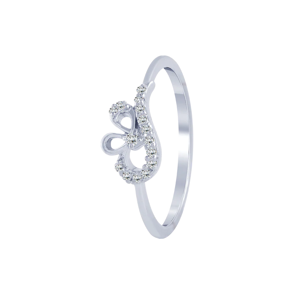 18KT (750) White Gold And Diamond Ring For Women