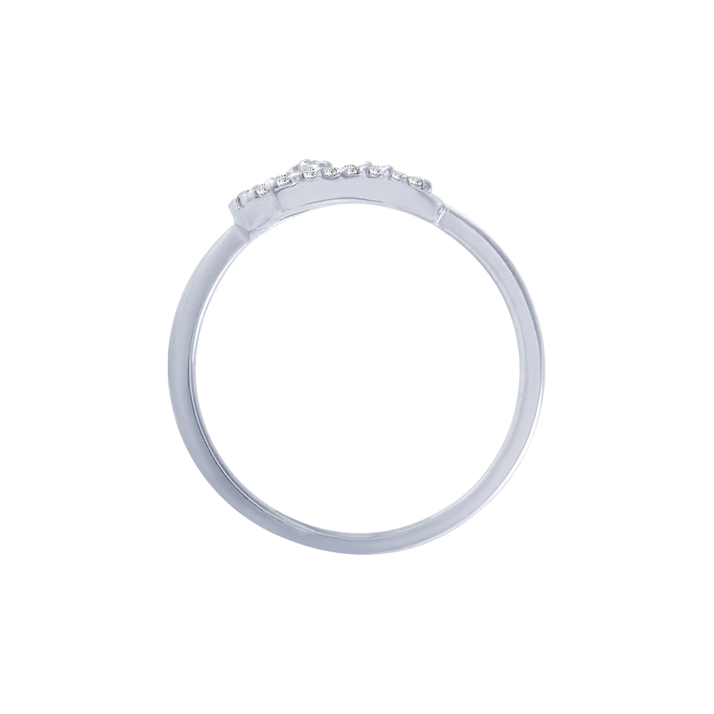 18KT (750) White Gold And Diamond Ring For Women - Image 3