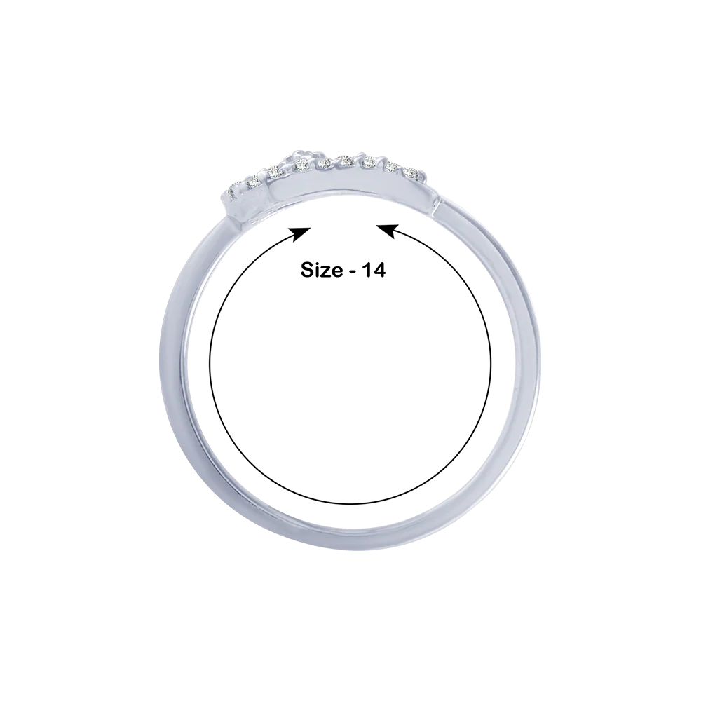 18KT (750) White Gold And Diamond Ring For Women - Image 5