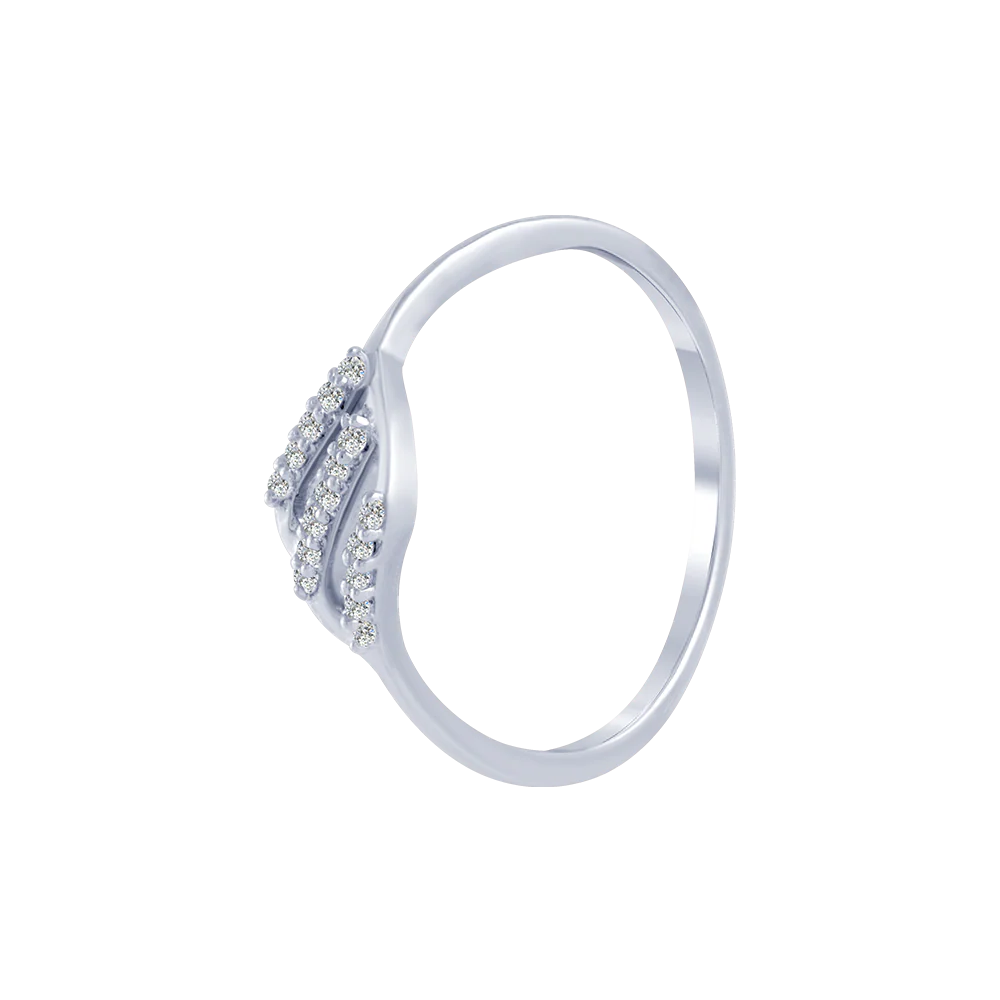 18KT (750) White Gold And Diamond Ring For Women - Image 2
