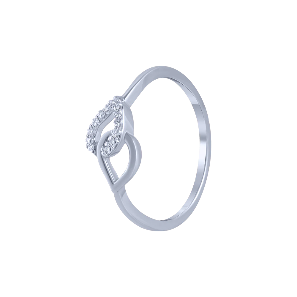 18KT (750) White Gold And Diamond Ring For Women - Image 2
