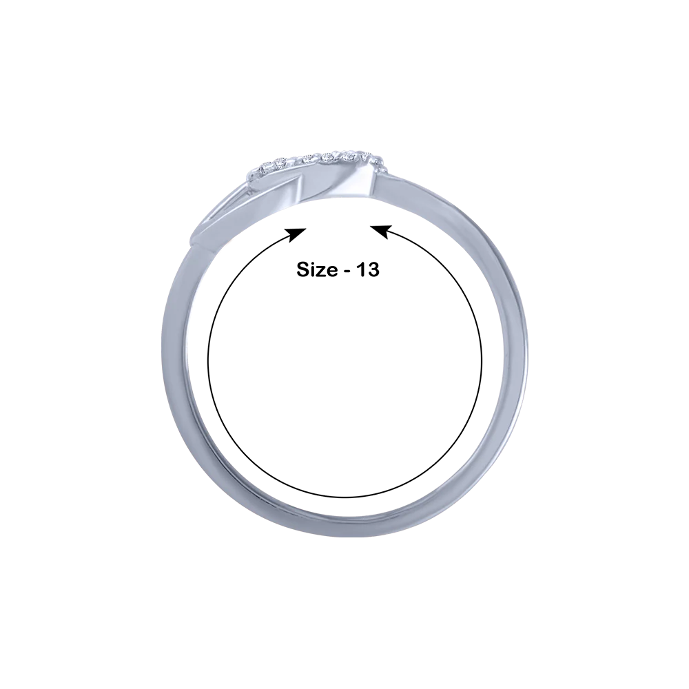 18KT (750) White Gold And Diamond Ring For Women - Image 5