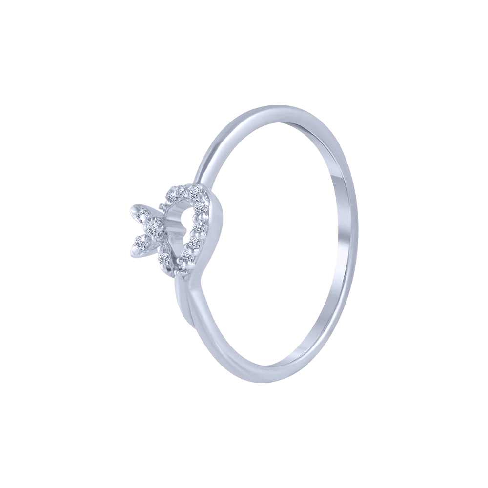 18KT (750) White Gold And Diamond Ring For Women - Image 2