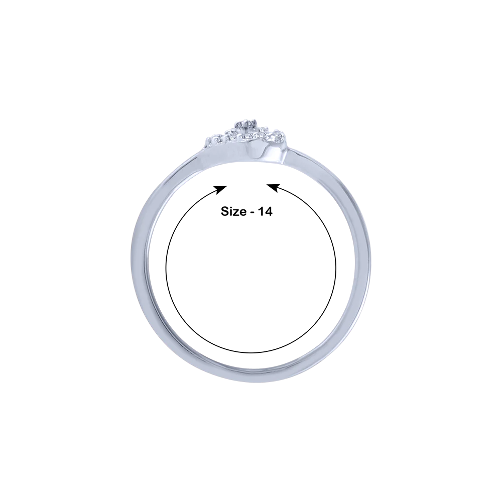 18KT (750) White Gold And Diamond Ring For Women - Image 5