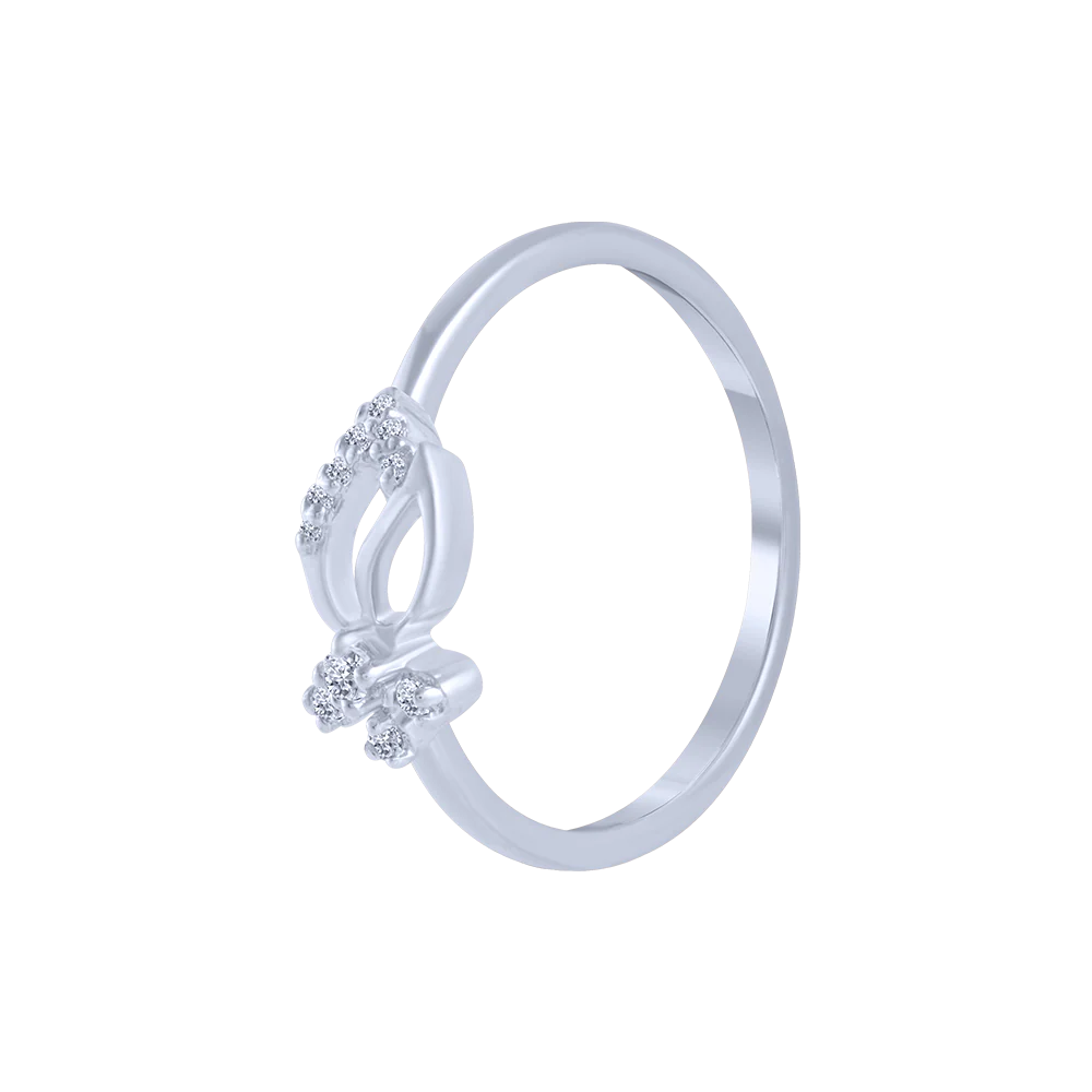 18KT (750) White Gold And Diamond Ring For Women - Image 2