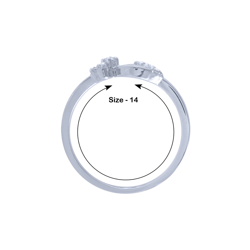 18KT (750) White Gold And Diamond Ring For Women - Image 5