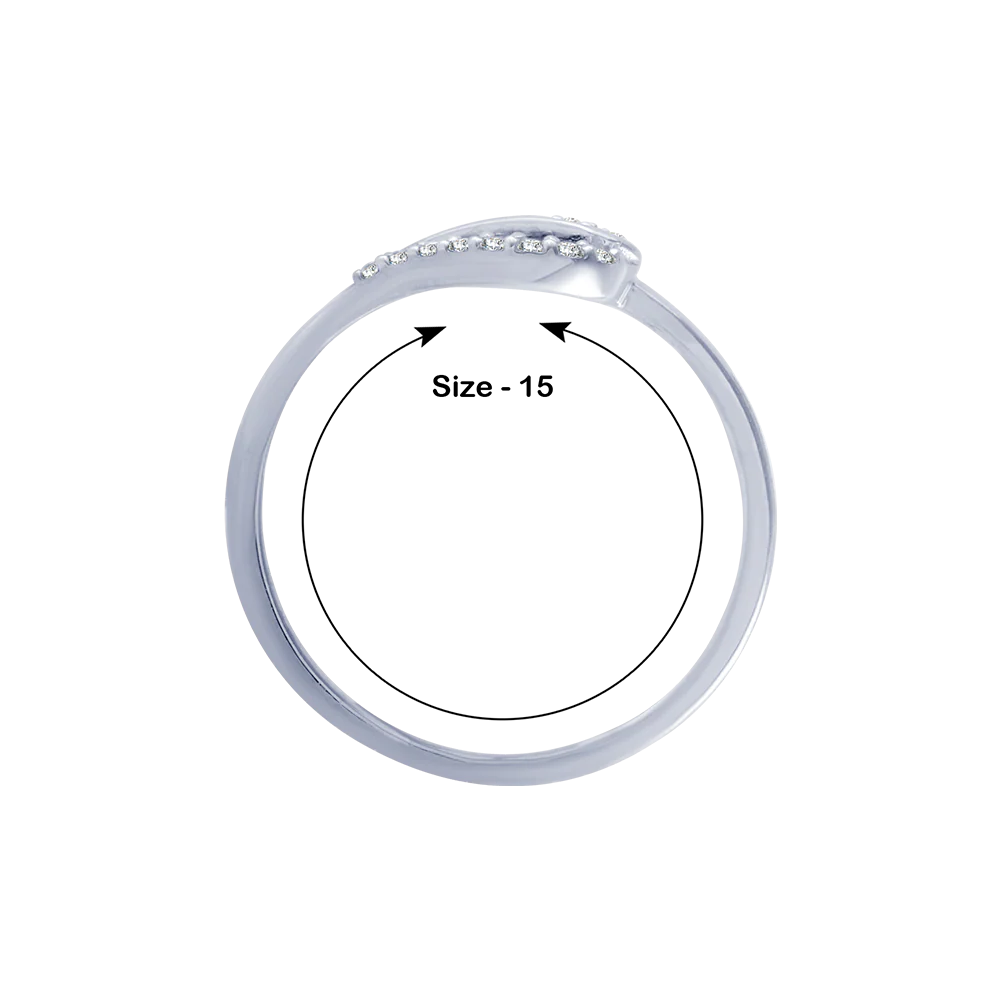 18KT (750) White Gold And Diamond Ring For Women - Image 5