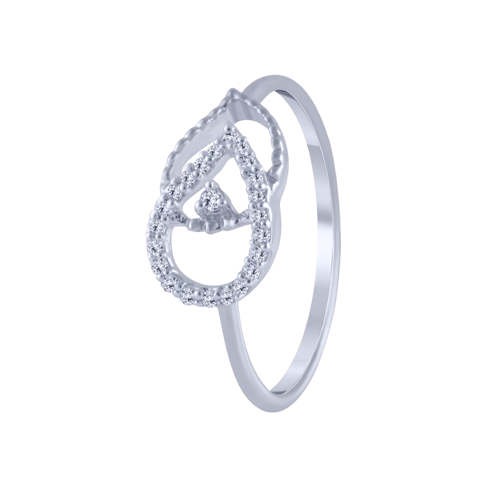 18KT (750) White Gold And Diamond Ring For Women