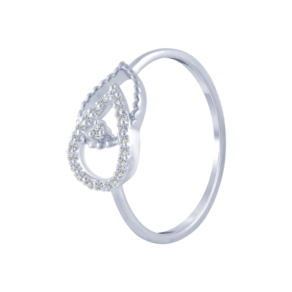 18KT (750) White Gold And Diamond Ring For Women - Image 2