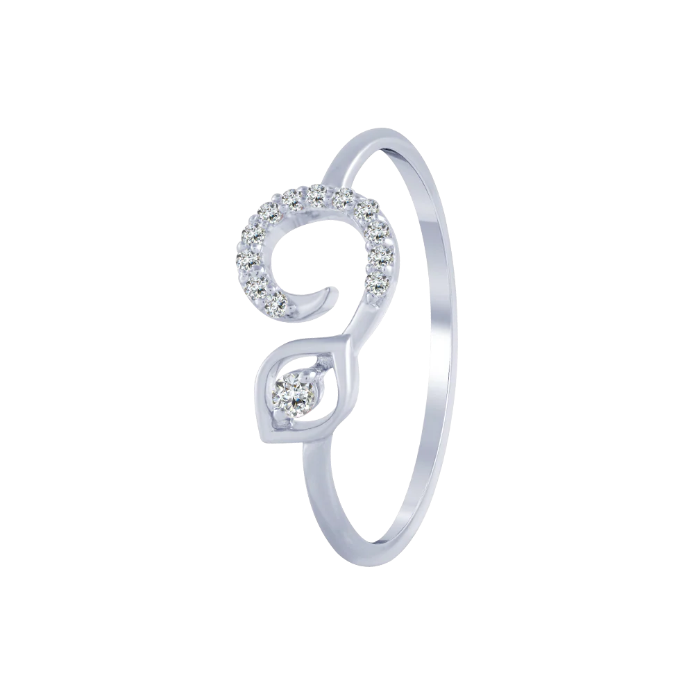 18KT (750) White Gold And Diamond Ring For Women