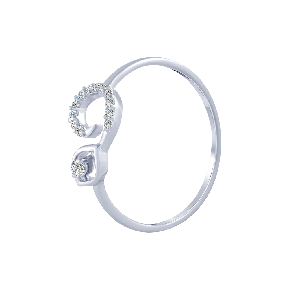 18KT (750) White Gold And Diamond Ring For Women - Image 2