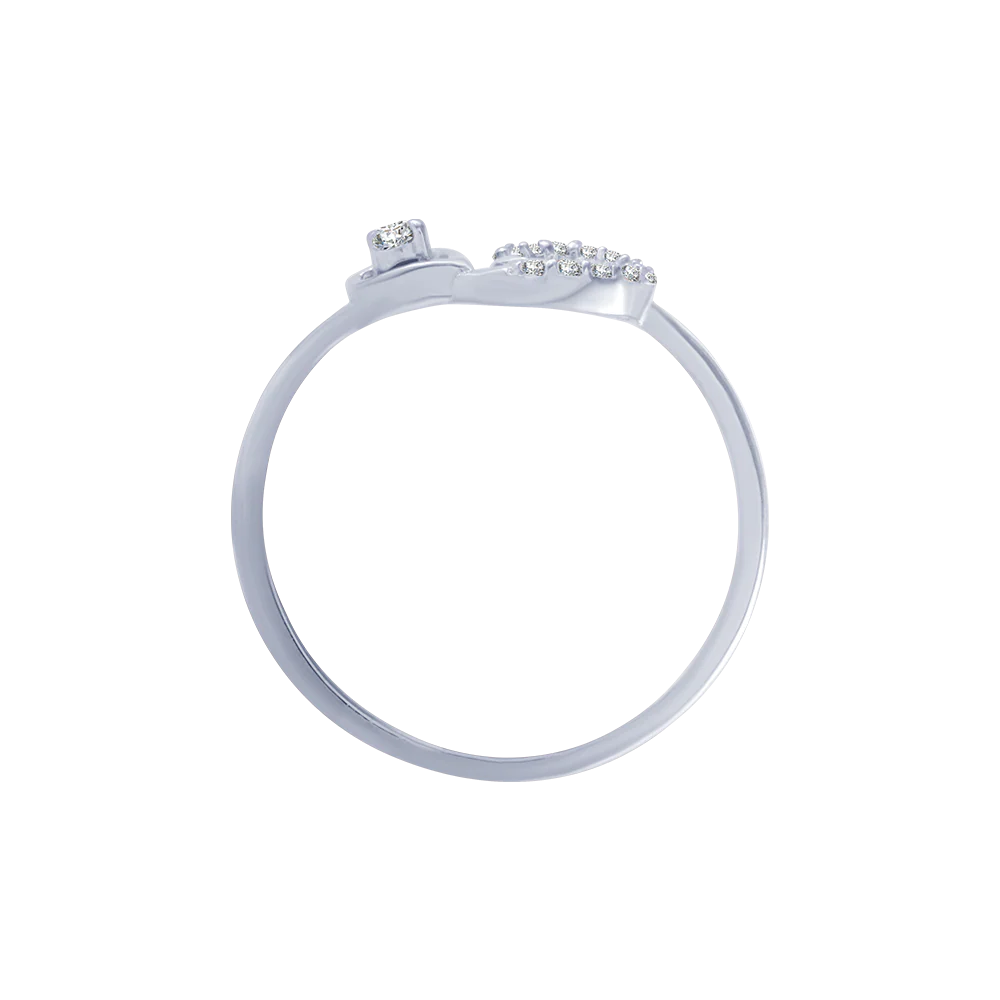 18KT (750) White Gold And Diamond Ring For Women - Image 3