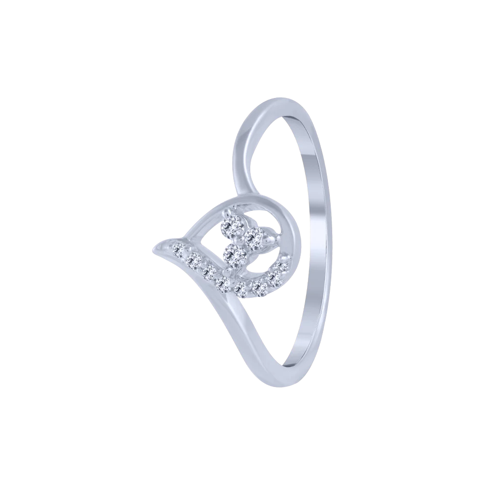 18KT (750) White Gold And Diamond Ring For Women