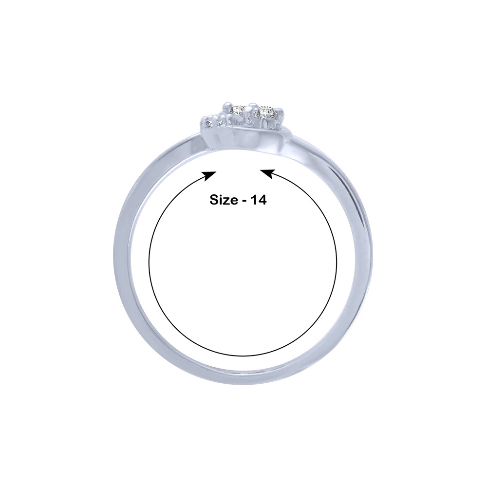 18KT (750) White Gold And Diamond Ring For Women - Image 5