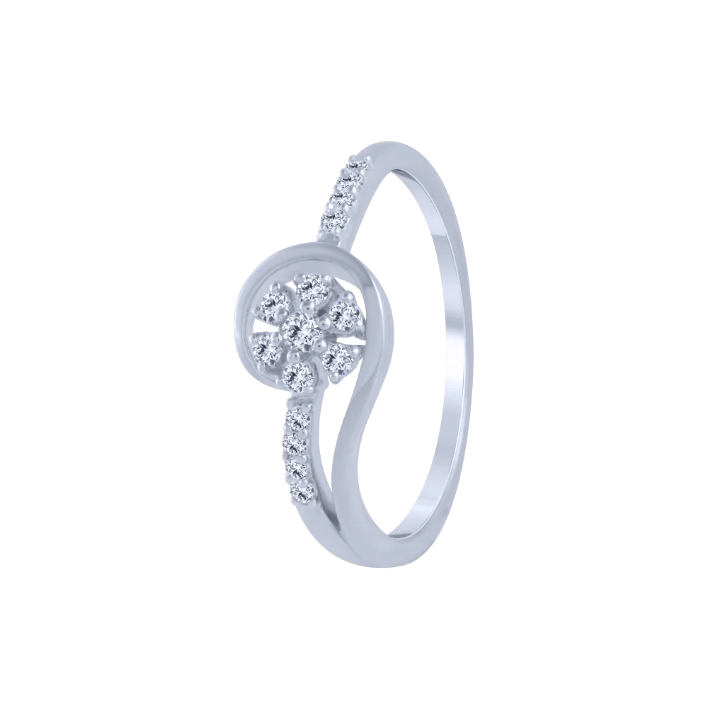 18KT (750) White Gold And Diamond Ring For Women