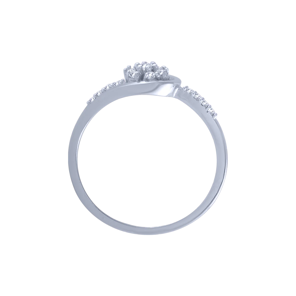 18KT (750) White Gold And Diamond Ring For Women - Image 3