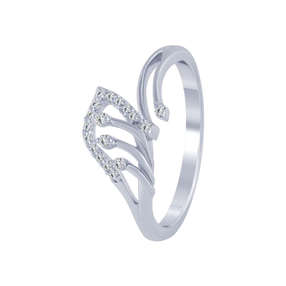 18KT (750) White Gold And Diamond Ring For Women