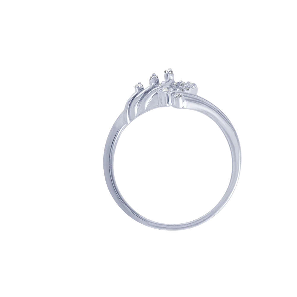 18KT (750) White Gold And Diamond Ring For Women - Image 3