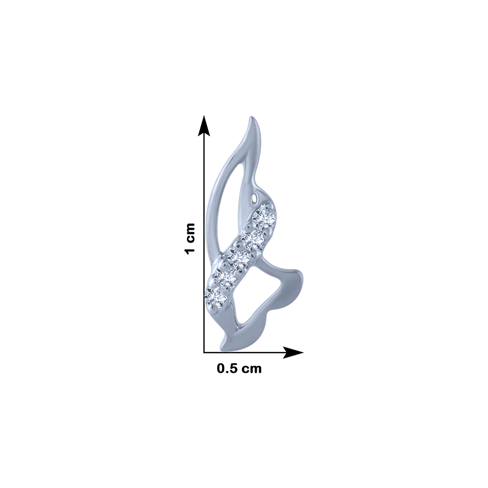 18KT (750) White Gold And Diamond Stud Earrings For Women - Image 3