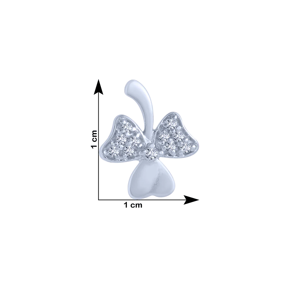 18KT (750) White Gold And Diamond Stud Earrings For Women - Image 4